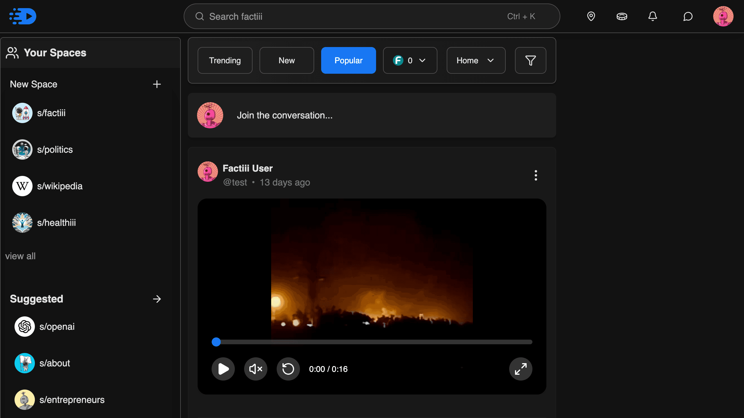 Factiii Platform Demo